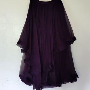 A City Triangles long, layered skirt. Size 9. Color dark purple.